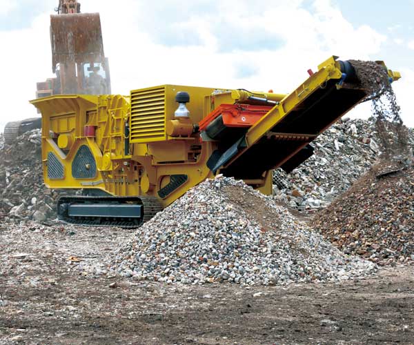 Tracked Impact Crusher for Concrete Recycling