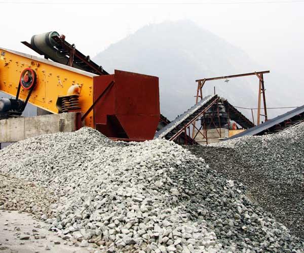 River Gravel Crushing In The Construction